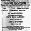 Lee UHF B2B Majestik- Bedlam Reborn- 16th November 2001 artwork