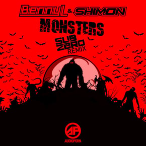 Monsters (Remix) by Benny L, Shimon & Sub Zero Cover Art