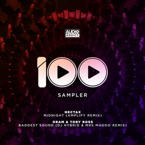 Audio Addict 100 - LP Sampler 2 by Capone, Amplify, DJ Hybrid & Mrs Magoo Cover Art