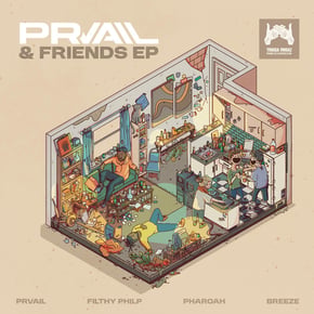 PRVAIL & FRIENDS by PRVAIL, Filthy Philp, Pharoah & BREEZE Cover Art