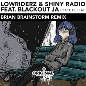 Face Defeat (Brian Brainstorm Remix) by Brian Brainstorm, Lowriderz & Shiny Radio & Blackout JA Cover Art