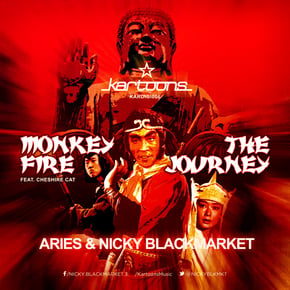 Monkey Fire by Aries, Nicky Blackmarket & Cheshire Cat Cover Art