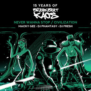 Never Wanna Stop / Civilization by Macky Gee, DJ Phantasy & DJ Fresh Cover Art