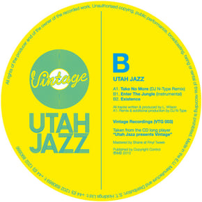 Take No More (N-Type Remix) / Enter The Jungle (Instrumental) / Burnt Out by Utah Jazz Cover Art