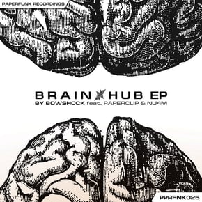 Brain Hub EP by Nu4m, Paperclip & Bow Shock Cover Art