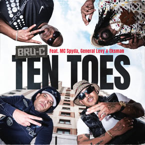 Ten Toes (Feat. MC Spyda, General Levy & Eksman) by Bru-C, MC Spyda & General Levy Cover Art
