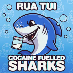 Cocaine Fuelled Sharks by Rua Tui Cover Art