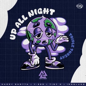 Up All Night by Ironlung, Tiny K & Triple Threat DNB Cover Art