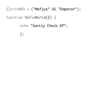 Hello World 2: Sanity Check EP by Mefjus & Emperor Cover Art