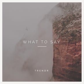 What to say by Trend´R Cover Art