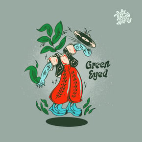 Green Eyed by Leaf Cover Art