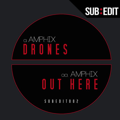 Drones / Out Here album by Amphix - Drum and Bass Cover Art