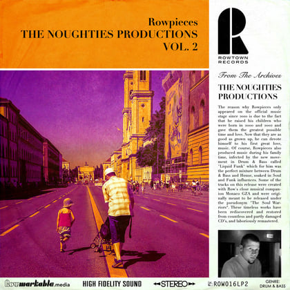 The Noughties Productions Vol. 2 album by Rowpieces - Drum and Bass Cover Art