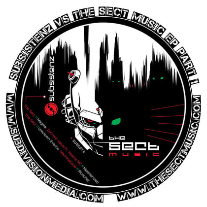 Subsistenz Vs The Sect Music EP 1 album by Current Value, The Sect & MachineCode - Drum and Bass Cover Art