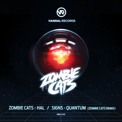 Hal / Quantum remix album by Signs & Zombie Cats - Drum and Bass Cover Art