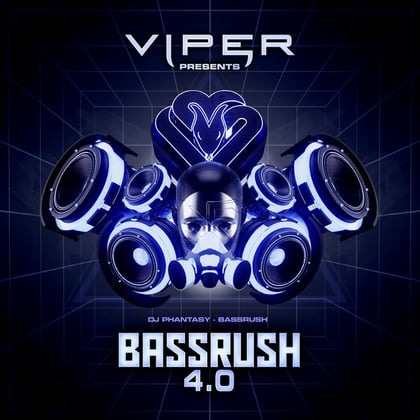 BassRush album by DJ Phantasy - Drum and Bass Cover Art