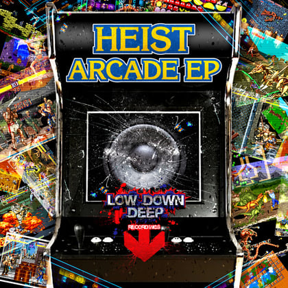 Arcade album by Spaow, Zero G & Heist - Drum and Bass Cover Art