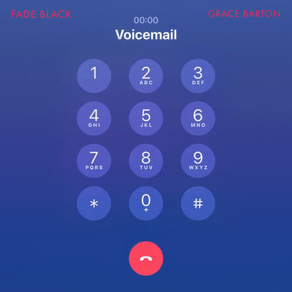 Voicemail album by Fade Black, Bastion & Grace Barton - Drum and Bass Cover Art