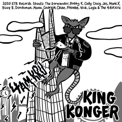 King Konger album by 4am Kru - Drum and Bass Cover Art