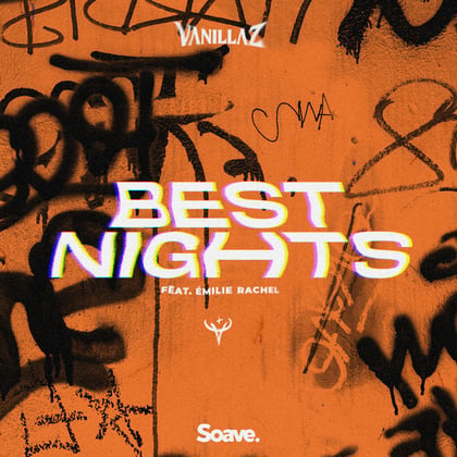 Best Nights album by Captain Bass, Vanillaz & Émilie Rachel - Drum and Bass Cover Art