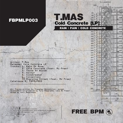 Cold Concrete LP album by MJ Free - Drum and Bass Cover Art