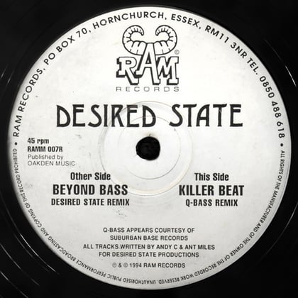 Beyond Bass / Killer Beat (Remixes) album by Desired State - Drum and Bass Cover Art