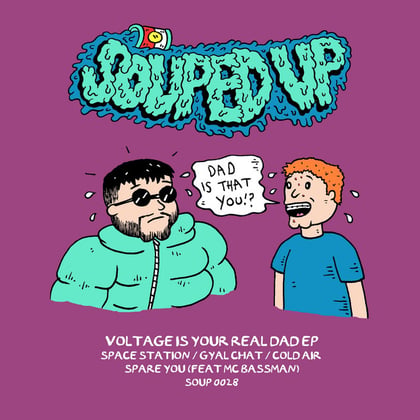 Voltage Is Your Real Dad album by Dr Meaker & Voltage - Drum and Bass Cover Art