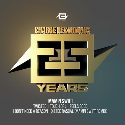 25 years of Charge album by Mampi Swift - Drum and Bass Cover Art