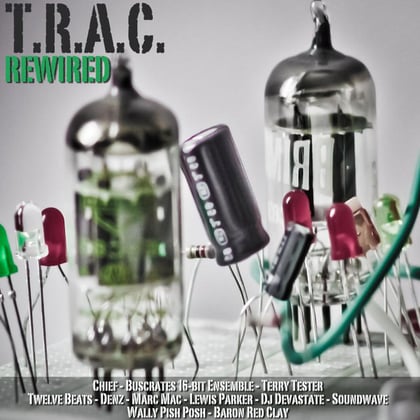 Rewired album by T.R.A.C. - Drum and Bass Cover Art