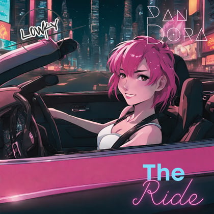 The Ride album by L0WKY & Pandora - Drum and Bass Cover Art