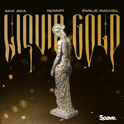 Liquid Gold album by Captain Bass, AKA AKA, nowifi & Émilie Rachel - Drum and Bass Cover Art