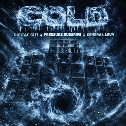 Cold album by General Levy, Digital Cut & Pressure Busspipe - Drum and Bass Cover Art