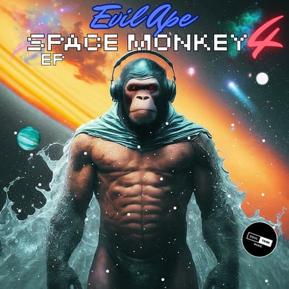 Space Monkey 4 album by Evil Ape - Drum and Bass Cover Art