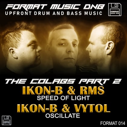 The Colabs Part 2 Speed of Light & Oscillate album by Ikon-B, RMS & Vytol - Drum and Bass Cover Art