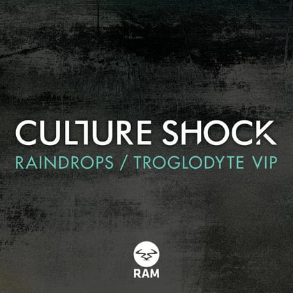 Raindrops / Troglodyte VIP album by Culture Shock - Drum and Bass Cover Art