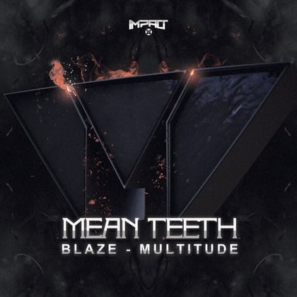 Blaze / Multitude album by Mean Teeth - Drum and Bass Cover Art