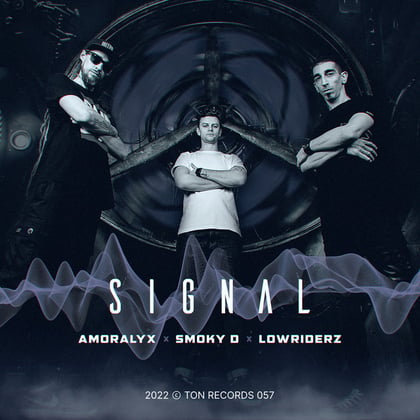 Signal album by Smoky D, Lowriderz & Amoralyx - Drum and Bass Cover Art