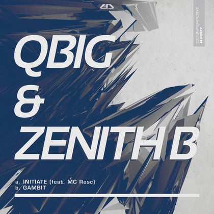 Initiate feat. MC Resc / Gambit album by QZB - Drum and Bass Cover Art