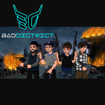 Get Out album by Bad District - Drum and Bass Cover Art