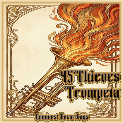Trompeta album by 45Thieves - Drum and Bass Cover Art