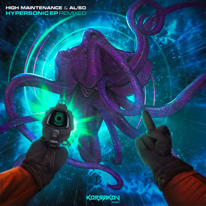 Hypersonic Remixed album by High Maintenance & Agressor Bunx - Drum and Bass Cover Art