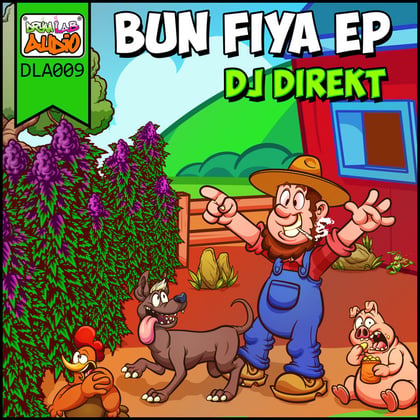 Bun Fiya EP album by DJ Direkt - Drum and Bass Cover Art