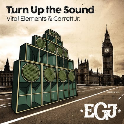 Turn Up the Sound album by Vital Elements - Drum and Bass Cover Art
