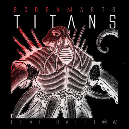 Titans album by Screamarts - Drum and Bass Cover Art