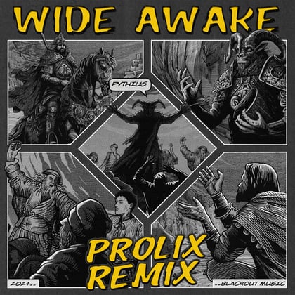 Wide Awake album by Prolix & Pythius - Drum and Bass Cover Art