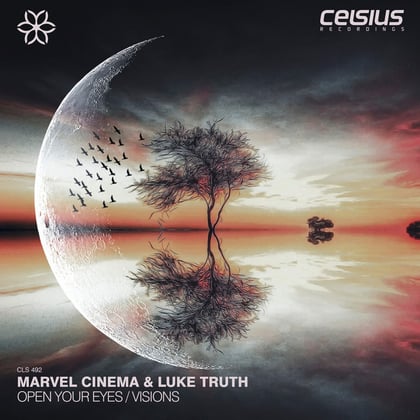 Open Your Eyes / Visions album by Marvel Cinema & Luke Truth - Drum and Bass Cover Art