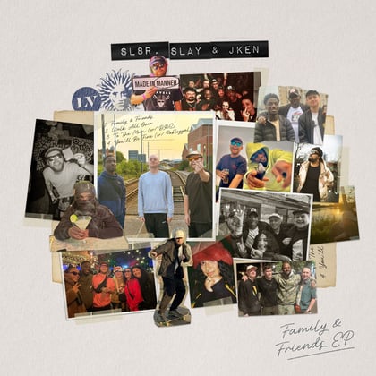 Family & Friends EP album by Sl8r - Drum and Bass Cover Art