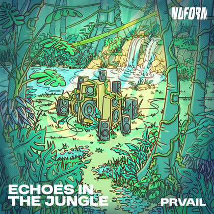 Echoes In The Jungle album by PRVAIL & Nick Richards - Drum and Bass Cover Art