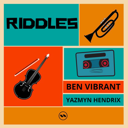 Riddles album by Ben Vibrant - Drum and Bass Cover Art