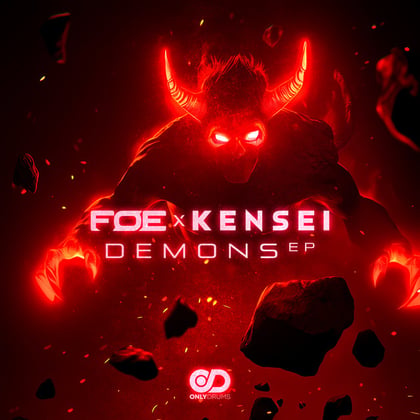 Demons EP album by Kensei - Drum and Bass Cover Art